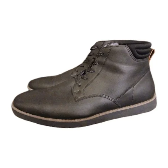 Dr. Scholl's Shoes Mens Syndicate Black Flat Ankle Boots Size 8 Man-Made - Picture 5 of 11